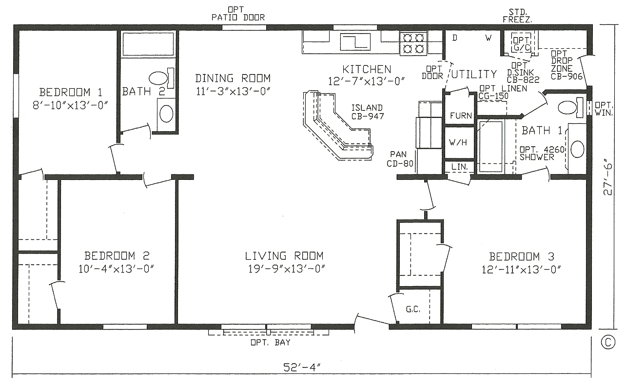 15 Artistic 3 Bedroom 2 Bath Open Floor Plans Home